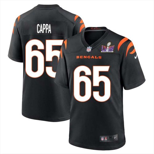 Alex Cappa 65 Cincinnati Bengals Super Bowl LVIII Men Home Limited Jersey - Black