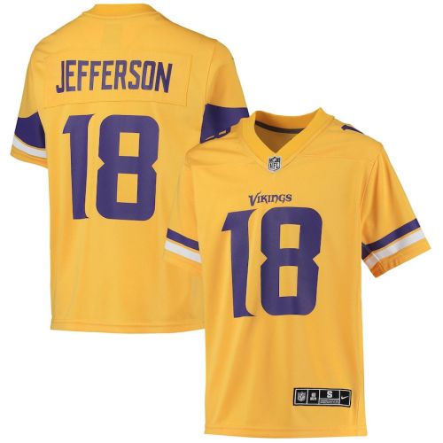 Justin Jefferson 18 Minnesota Vikings YOUTH Inverted Team Game Jersey - Gold