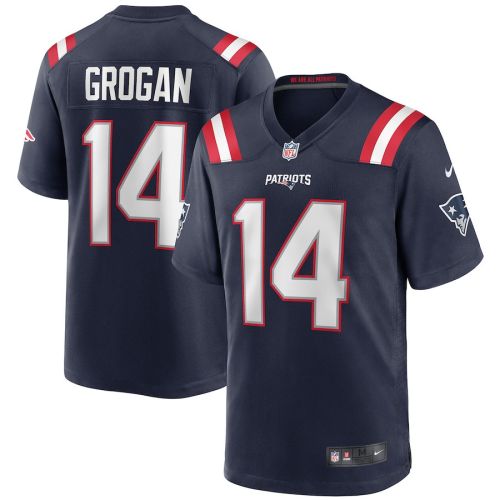 Steve Grogan 14 New England Patriots Men Game Retired Jersey - Navy