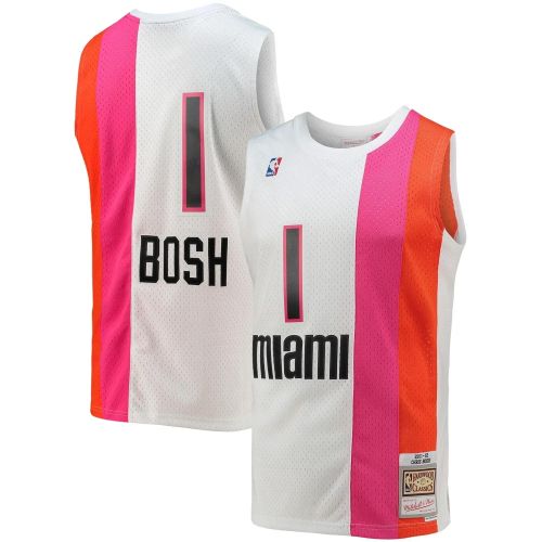 Chris Bosh Miami Heat Mitchell & Ness 2011-12 Hardwood Classics Swingman Jersey – White