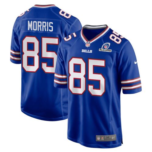 Quintin Morris 85 Buffalo Bills 2023 Playoffs Patch Game Men Jersey - Royal