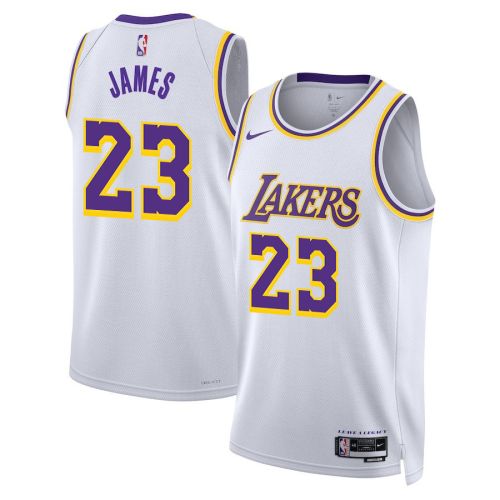 Lebron James 23 Los Angeles Lakers Association Edition Swingman Men Jersey - White