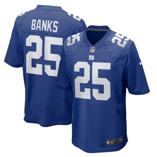 Deonte Banks 25 New York Giants Men Team Game Jersey - Royal