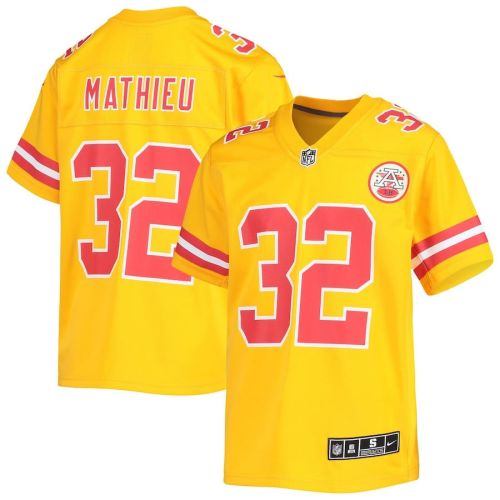 Tyrann Mathieu 32 Kansas City Chiefs YOUTH Inverted Team Game Jersey - Gold