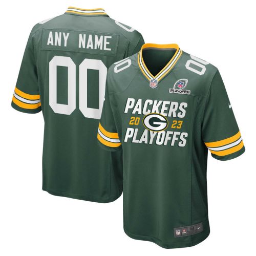 Green Bay Packers 2023 Playoffs Iconic Game Men Custom Jersey - Green