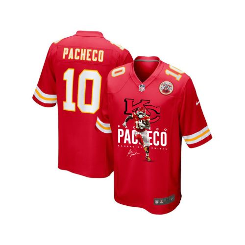 Isiah Pacheco 10 Kansas City Chiefs Signed Running Back Game YOUTH Jersey - Red