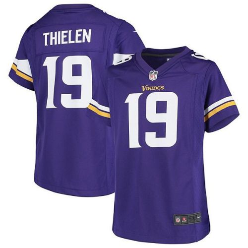 Adam Thielen Minnesota Vikings Girls Youth Game Jersey - Purple Jersey