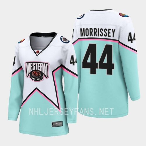 Josh Morrissey 44 Winnipeg Jets White 2023 All-Star Western Conference Jersey Women