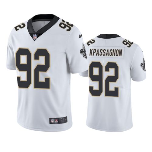 New Orleans Saints Tanoh Kpassagnon 92 White Vapor Limited Jersey