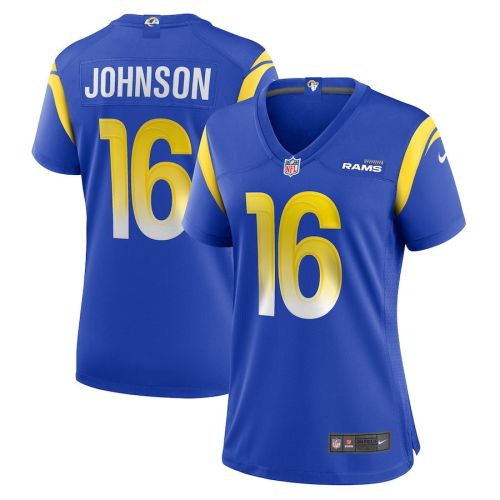 Tyler Johnson 16 Los Angeles Rams Game Women Jersey - Royal