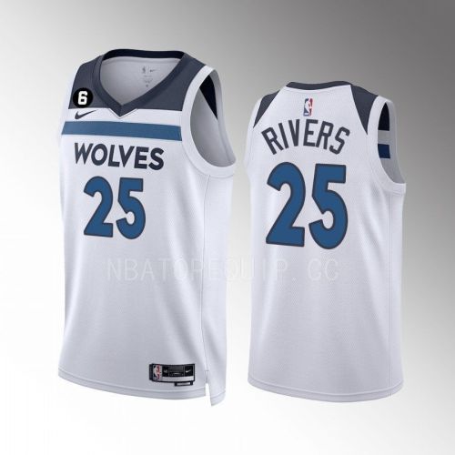 Austin Rivers 25 Minnesota Timberwolves 2022-23 Association Edition White Men Jersey Swingman