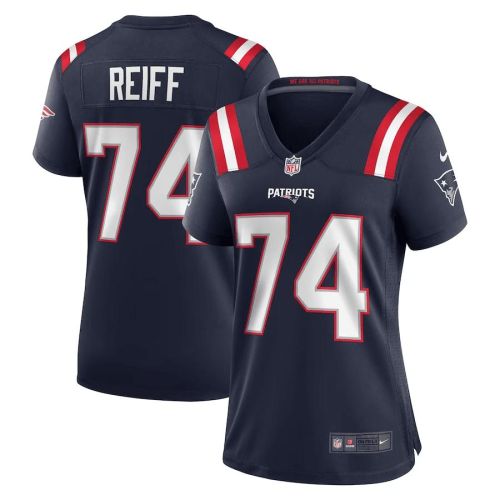 Riley Reiff 74 New England Patriots Women's Game Jersey - Navy