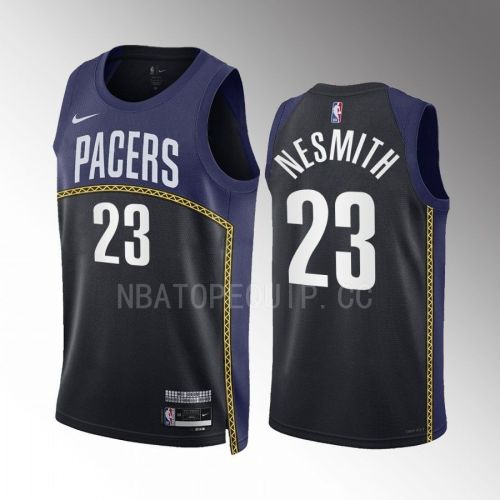 Aaron Nesmith 23 Indiana Pacers 2022-23 City Edition Black Navy Jersey Swingman