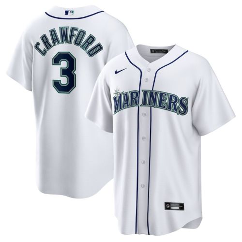 JP Crawford 3 Seattle Mariners Home Men Jersey - White