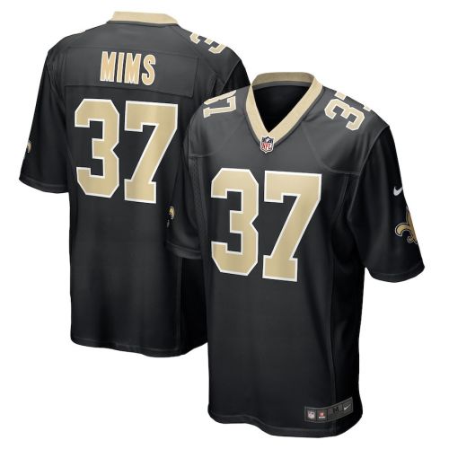 Jordan Mims 37 New Orleans Saints Men's Team Game Jersey - Black