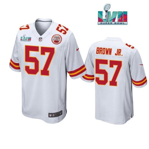 Orlando Brown Jr. 57 Kansas City Chiefs Super Bowl LVII White Men Game Jersey