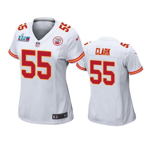 Frank Clark 55 Kansas City Chiefs Super Bowl LVII Game Jersey - Women White