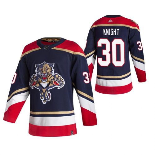 Florida Panthers 2023 Reverse Retro Spencer Knight 30 Special Edition Jersey Navy Jersey