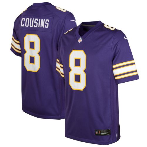 Kirk Cousins 8 Minnesota Vikings YOUTH Game Jersey - Purple