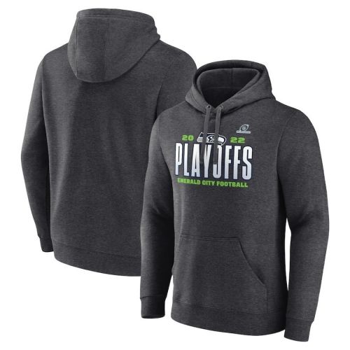 Seattle Seahawks 2022 NFL Playoffs Our Time Pullover Hoodie - Charcoal