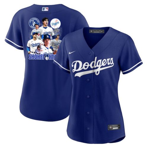 Shohei Ohtani 17 Los Angeles Dodgers Signed Sho King 2023 Alternate Women Jersey - Royal