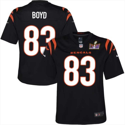 Tyler Boyd 83 Cincinnati Bengals Super Bowl LVIII YOUTH Home Limited Jersey - Black