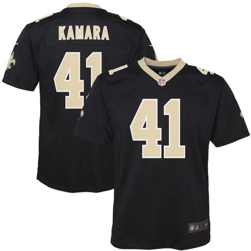 Alvin Kamara 41 New Orleans Saints YOUTH Game Jersey - Black