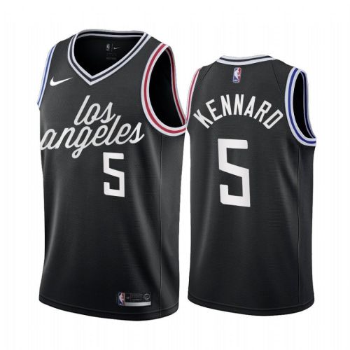 Luke Kennard 2022-23 Los Angeles Clippers Black 5 City Edition Jersey Cursive - Men Jersey