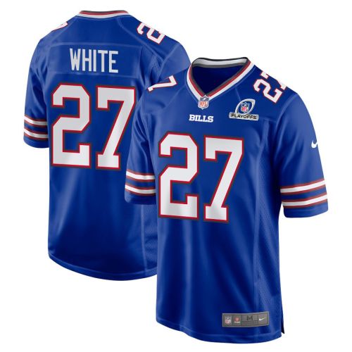 Tre'Davious White 27 Buffalo Bills 2023 Playoffs Patch Game Men Jersey - Royal