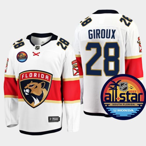 Men Florida Panthers Claude Giroux 28 2023 NHL All-Star Away White Jersey