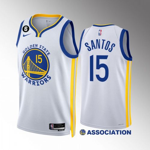 Gui Santos 15 Golden State Warriors White Association Edition 2022-23 Jersey NO.6 Patch