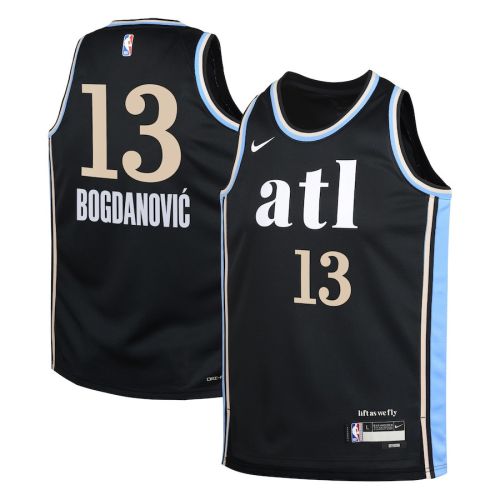 Bogdan Bogdanović 13 Atlanta Hawks 2023/24 City Edition Swingman YOUTH Jersey - Black