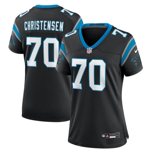 Brady Christensen 70 Carolina Panthers Women's Team Game Jersey - Black