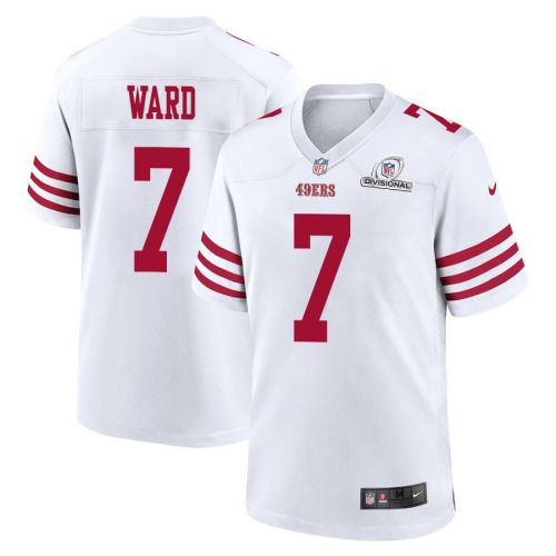 Charvarius Ward 7 San Francisco 49ers 2024 Divisional Patch Game Men Jersey - White