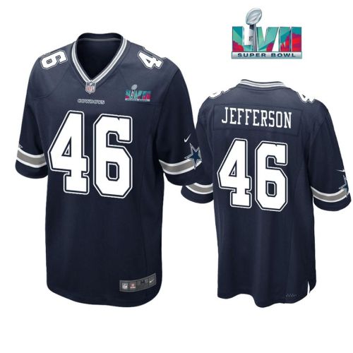 Malik Jefferson 46 Dallas Cowboys Super Bowl LVII Super Bowl LVII Navy Men Game Jersey