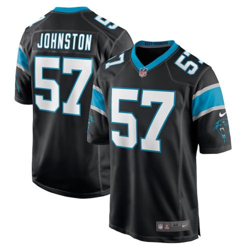 Clay Johnston 57 Carolina Panthers Men's Game Jersey - Black