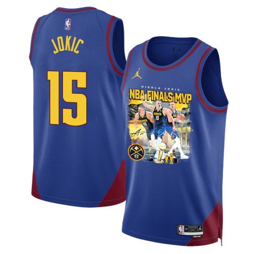 Nikola Jokić Denver's MVP-Crowned Leader 2023 NBA Final Champions Swingman Jersey - Blue