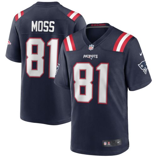 Randy Moss 81 New England Patriots Men Game Retired Jersey - Navy