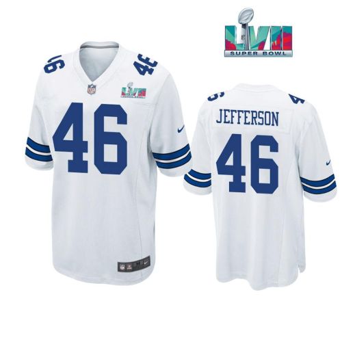 Malik Jefferson 46 Dallas Cowboys Super Bowl LVII Super Bowl LVII White Men Game Jersey