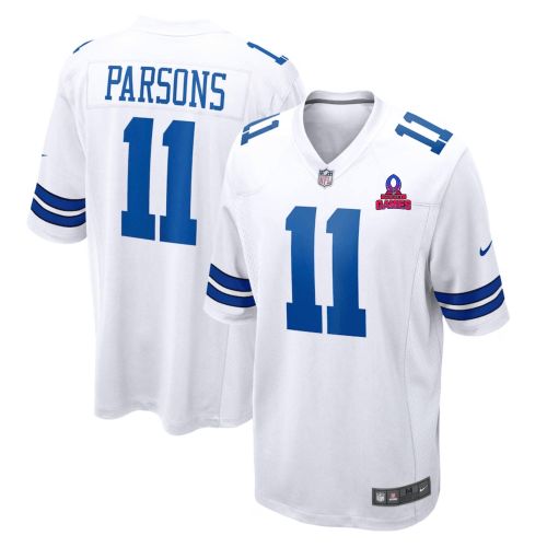 Micah Parsons 11 Dallas Cowboys 2024 Pro Bowl Patch Game Men Jersey - White