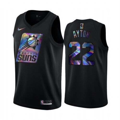 Phoenix Suns Deandre Ayton 22 Jersey Iridescent Holographic Black Limited Edition