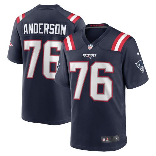 Calvin Anderson 76 New England Patriots Game Men Jersey - Navy