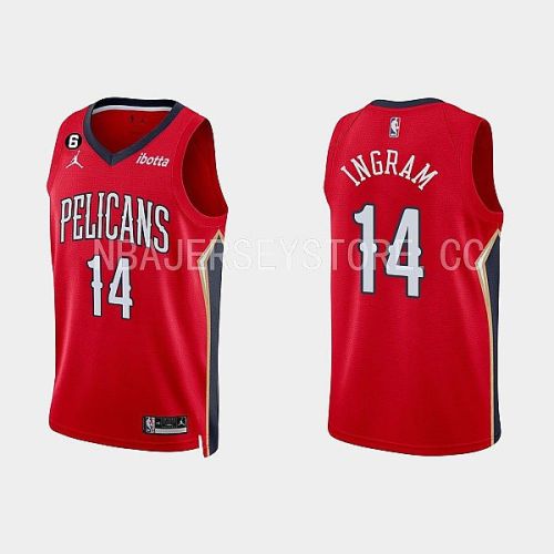 New Orleans Pelicans Brandon Ingram 14 Red 2022-23 Statement Edition Men Jersey