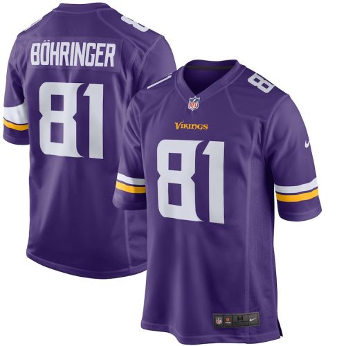 Moritz Bohringer 81 Minnesota Vikings Men Team Color Game Jersey - Purple