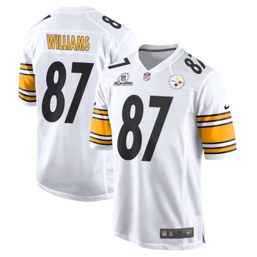 Rodney Williams 87 Pittsburgh Steelers 2023 Playoffs Patch Game Men Jersey - White