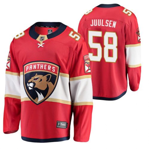 Florida Panthers 58 Noah Juulsen 2023 Jersey Red Home Player Jersey