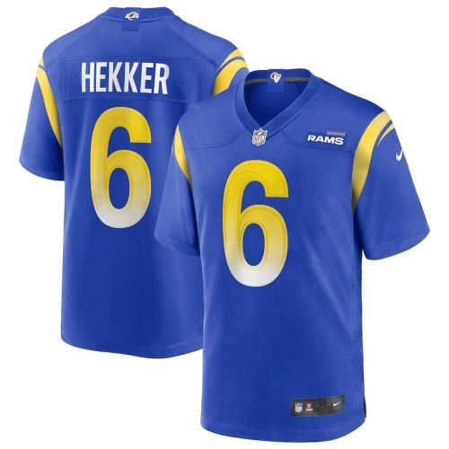 Johnny Hekker 6 Los Angeles Rams Game Jersey - Royal