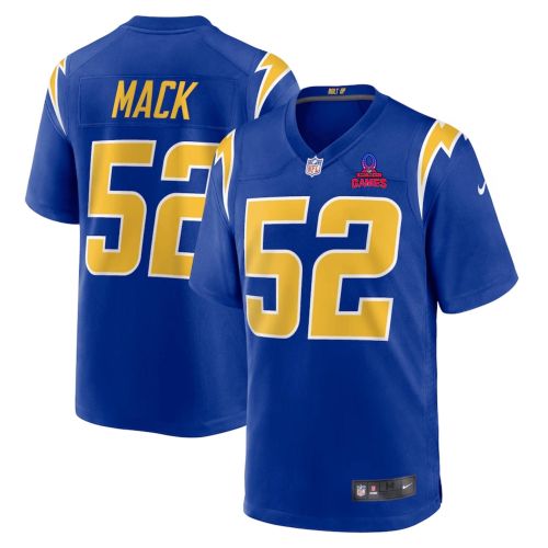 Khalil Mack 52 Los Angeles Chargers 2024 Pro Bowl Patch Game Men Jersey - Royal