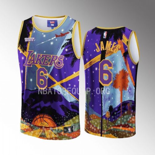 LeBron James 6 Los Angeles Lakers NBA & KidSuper Studios Unisex Hometown Jersey