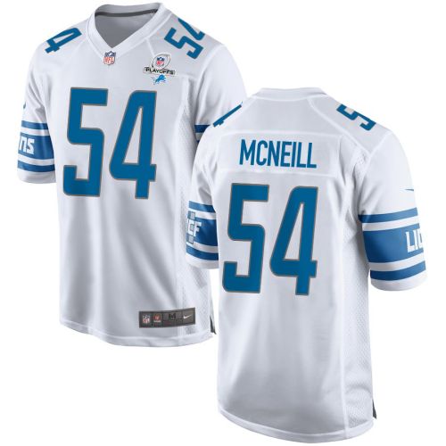 Alim McNeill 54 Detroit Lions 2023 Playoffs Patch Game Men Jersey - White